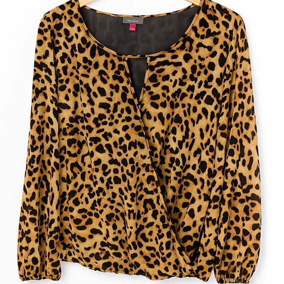 Stunning Leopard Print Blouse by Vince Camuto - Picture 1 of 1